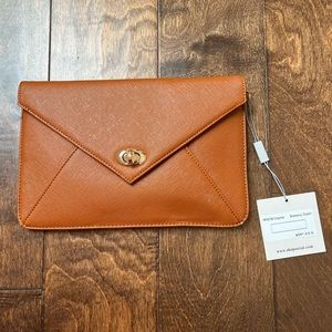 Brown Leather Clutch